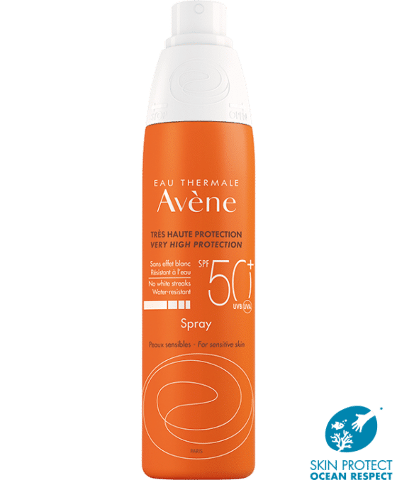 Eau Thermale Avene Suncare Brand Website Spray 50 Very High Protection 200ml Skin Protect Ocean Respect Packshot