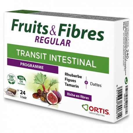 Ortis Fruits Fibres Regular Transit Intestinal 24 Cubes