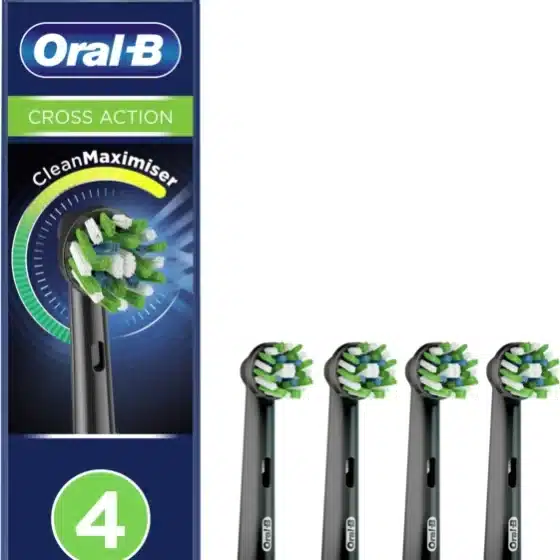 oral b brossettes pro cross action black 4 brossettes