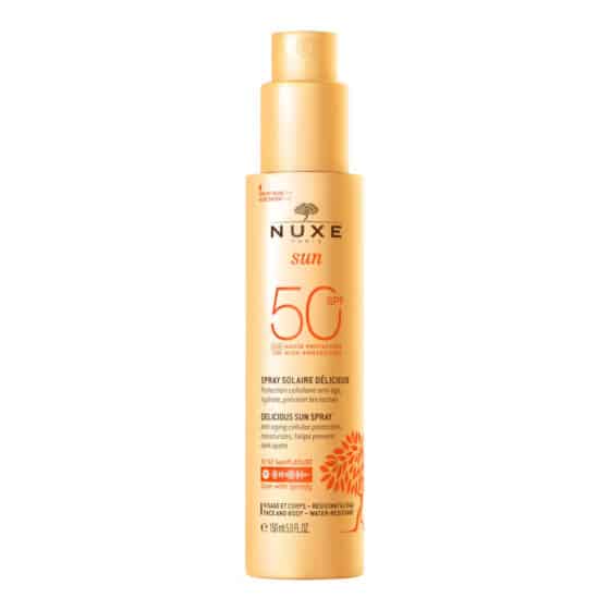 nuxe sun spray delicieux 50+ visage et corps 150ml