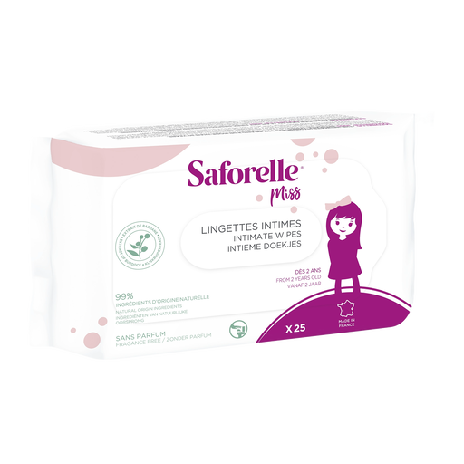 saforelle miss lingettes biodegradable 25